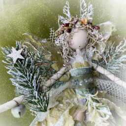 Christmas Tree Topper Fairy, Vintage Style Enchanted Forest Theme - thumbnail 3