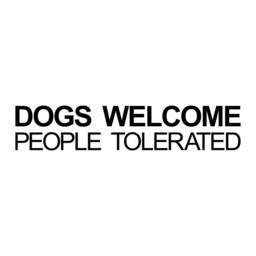 Dogs Welcome People Tolerated Window Sticker Pet Shop Home Vinyl Decal - thumbnail 2