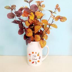 Autumnal Ceramic Flower Jug - Hello Autumn Vase Home D??cor Styling Gift - thumbnail 2