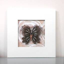 Paper Quilling Butterfly Wall Art Vintage Filigree Decor - thumbnail 2