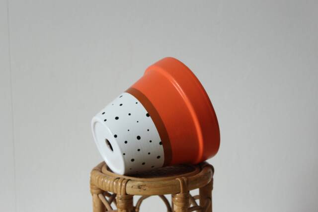 Hand Painted Terracotta Plant Pot For Houseplants - Customisable With Drainage & Saucers To Match Great Gift Idea - image 1
