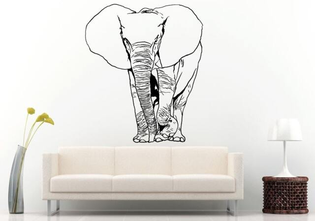 Elephant Magnificent Creature African Big Animal Wall Decal Vinyl Sticker Mural Room Decor L1208 - image 1