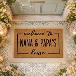 Gigi & Papa's House Doormat - Personalised Grandparent Welcome Coir Mat Housewarming Gift - thumbnail 2
