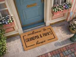 Gigi & Papa's House Doormat - Personalised Grandparent Welcome Coir Mat Housewarming Gift