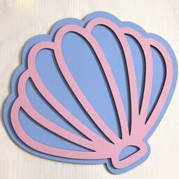 Seashell - Shell Wooden Under The Sea Bedroom Decor Mermaid Theme Wall Art Nursery - thumbnail 3