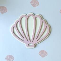 Seashell - Shell Wooden Under The Sea Bedroom Decor Mermaid Theme Wall Art Nursery - thumbnail 1