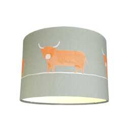Lampshades in Voyage Maison Dougal Pine Highland Cow Fabric Handmade Various Sizes Free Delivery - thumbnail 1