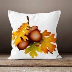 Squirrel Acorn Cushion Cover/Fall Trend Pillow Case/Trick Or Treat Cover/Housewarming Farmhouse Style Case - thumbnail 4