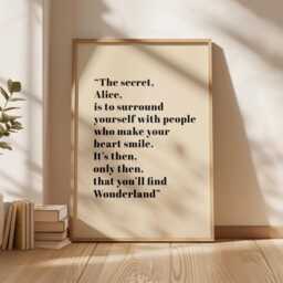 Alice in Wonderland Friends Print, Wall Art Children's Nursery, Wedding Gift, Gallery Wall, Kids Room, Typography Personalise - thumbnail 2
