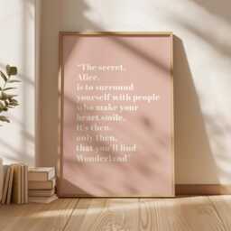 Alice in Wonderland Friends Print, Wall Art Children's Nursery, Wedding Gift, Gallery Wall, Kids Room, Typography Personalise - thumbnail 1