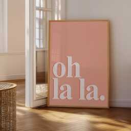 Oh La Print, Colourful Wall Decor, Bedroom Eclectic Art Poster, Home Trendy, Groovy Print in Orange 3019 - thumbnail 3