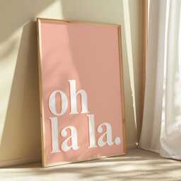 Oh La Print, Colourful Wall Decor, Bedroom Eclectic Art Poster, Home Trendy, Groovy Print in Orange 3019 - thumbnail 2