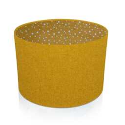 Shetland Star Mustard Yellow Brushed Linen Style Drum Lampshades/Pendant Shade Table, Stylish Modern Ochre Home Interior Decor - thumbnail 1