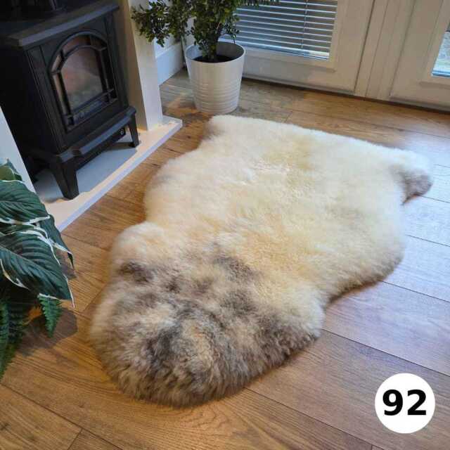 100% British Undyed Rare Breed Sheepskin Rug - 92