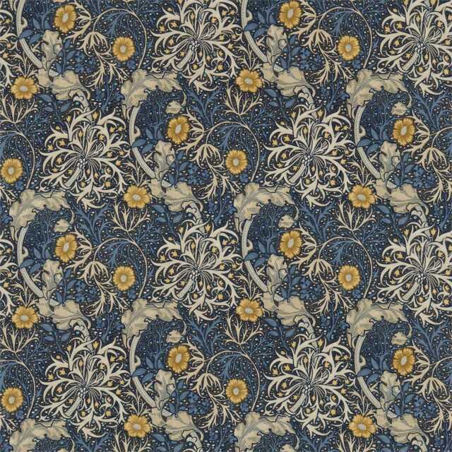 Morris & Co Seaweed Door Curtain Ink