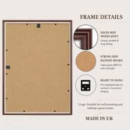 Dark Oak Photo Frame With Multiple Mounts - A1 A2, A3 A4 A5 A6 Picture Frames For Family Gift Poster Wall Art Display Gifts For Baby - thumbnail 2