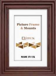 Swept Dark Oak Photo Frame With Mount/A2 For A3 Print A4 A5 A6 Picture Poster With Mounts - thumbnail 1