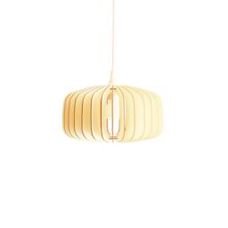 "Scandinavian-style Wooden & Cardboard Pendant Lamp With Minimalist, Eco-Friendly, Cocoon-Like Design, Made From Recycled Materials, Kido ""Mimosa" - thumbnail 2