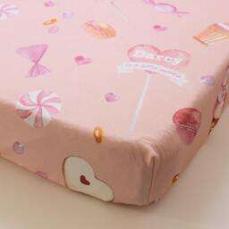 Personalised Fitted Cot Sheet, Darcy, Organic Cotton, Sweetie - thumbnail 1