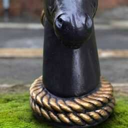 Stone Horse Head Statue Cement Ornament Garden Concrete Animal Sculpture Outdoor Stable Decor Handmade Figurine Lover Gift - thumbnail 3