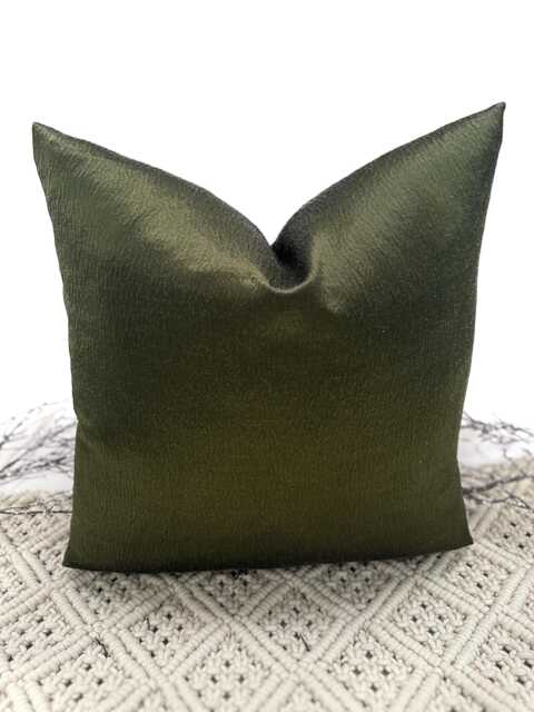 Luxury Emerald Green Satin Cushion Cover Designer Fabrics New Home - Style 24 - image 1