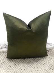 Luxury Emerald Green Satin Cushion Cover Designer Fabrics New Home - Style 24 - thumbnail 1