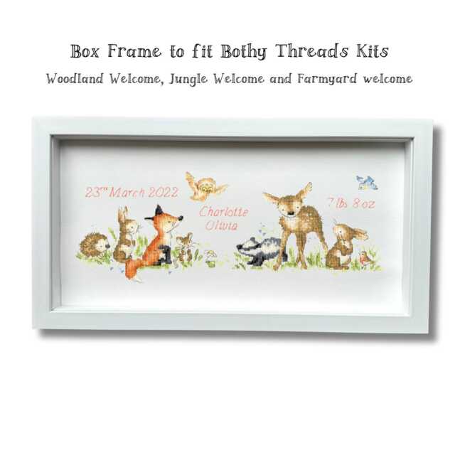 White Picture Frame For Bothy Threads Cross Stitch Kits - Farmyard, Jungle & Woodland Welcome - image 1