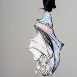 Whimsical Stained Glass Bat Wall Decor, Gothic Hanging, Iridescent Hand Painted Halloween Home Witchy Room Decoration - thumbnail 3