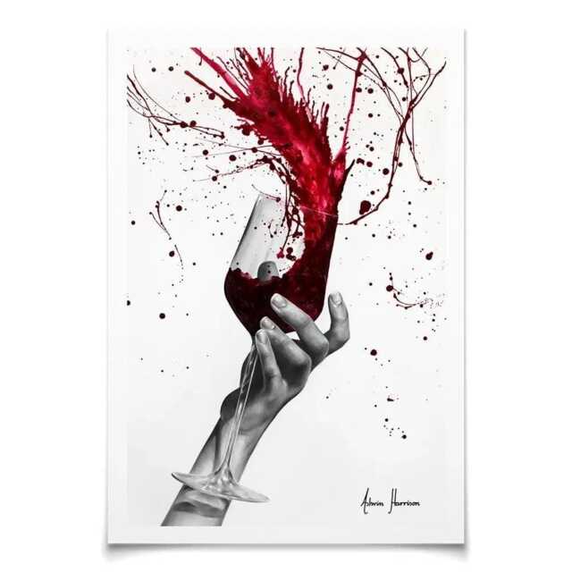 Deep Red Swirl Art Print - Ashvin Harrison - image 1