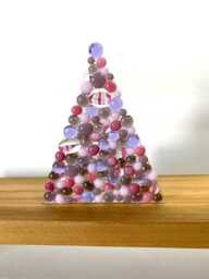 Fused Glass Christmas Tree Tealight Holder - Handmade Ornament