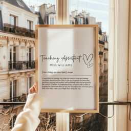Personalised Teaching Assistant Print - Thank You Gift Gifts For End Of Year - thumbnail 3
