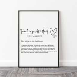 Personalised Teaching Assistant Print - Thank You Gift Gifts For End Of Year - thumbnail 1