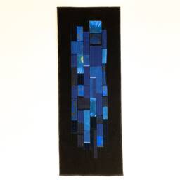 Cobalt Blue Denim Tapestry Table Runner Wall Hanging Art - thumbnail 1