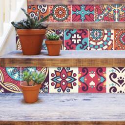 Sayil Tile Stickers, Maya Tile, Talavera, Suitable For Wall & Floor, Waterproof, All Sizes, Spring Collection 2018, Pack 24, Skummtsp - thumbnail 3