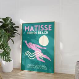 Bondi Beach Travel Print Matisse Style Abstract Gallery Wall Art - thumbnail 2