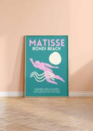 Bondi Beach Travel Print Matisse Style Abstract Gallery Wall Art - thumbnail 1