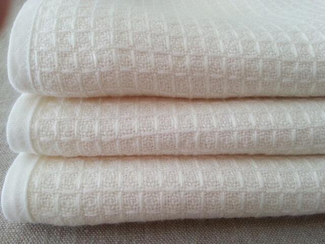 Waffle Weave Baby Blanket With Linen Edge, Throw Blanket, Handmade From 100% Linen - image 1