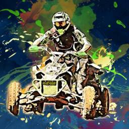 Atv Quad Bike Canvas Print Motocross Wall Decor - thumbnail 4