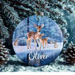 Personalised Kids Christmas Decoration - Grandson Gift Custom Bauble For Boys & Girls Stocking Filler Eve Box