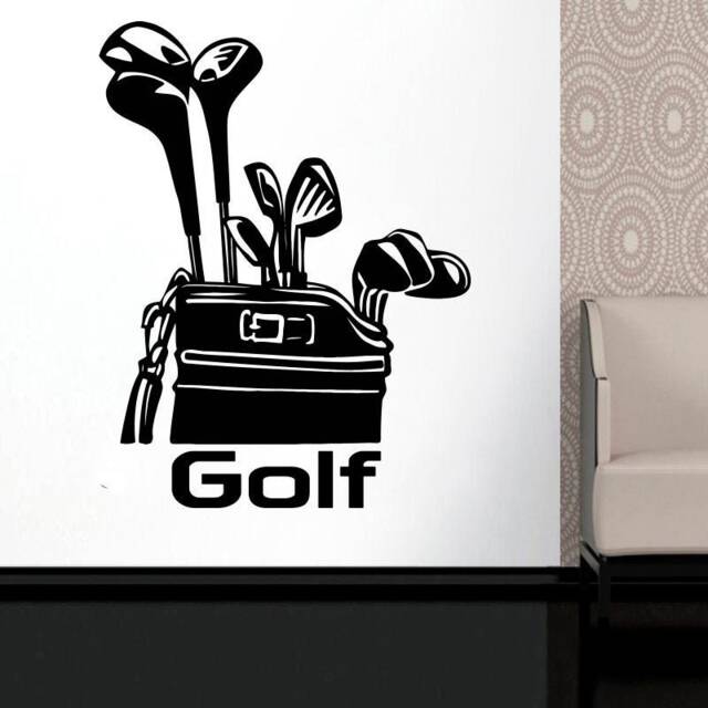 Golf Wall Decal - Removable Vinyl Clubs Decor 2281 - image 1