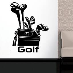 Golf Wall Decal - Removable Vinyl Clubs Decor 2281 - thumbnail 1