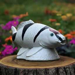 Outdoor Koi Fish Statue Concrete Figurine Cement Sculpture Garden Water Animal Decoration Front Door Ornament Fish Lover Gift - thumbnail 4