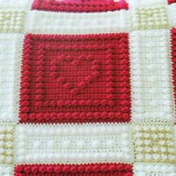 Hearts Pattern For Crocheted Blanket - thumbnail 2