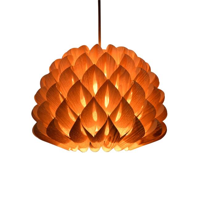Dahlia Pendant Lamp-Chineseash-Chandelier-Light Fixture-Wood Light-Ceiling Light-Hanging Lamp-Pendant Light-Lighting-Rustic Lighting - image 1