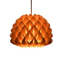 Chandelier-Dahlia Pendant Light-Asian Ash-Wood Light-Rustic Lighting-Ceiling Light