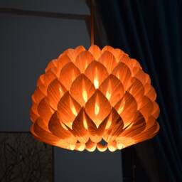 Dahlia Pendant Lamp-Chineseash-Chandelier-Light Fixture-Wood Light-Ceiling Light-Hanging Lamp-Pendant Light-Lighting-Rustic Lighting - thumbnail 3