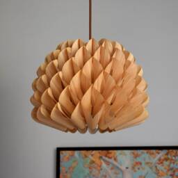 Dahlia Pendant Lamp-Chineseash-Chandelier-Light Fixture-Wood Light-Ceiling Light-Hanging Lamp-Pendant Light-Lighting-Rustic Lighting - thumbnail 2