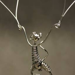 Monkey Skydiver Parachute Pendant Light - Whimsical Nursery Chandelier - thumbnail 3