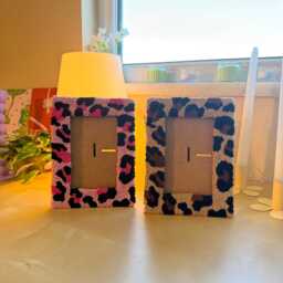 Leopard Print Punch Needle Frame For Stylish Home Decor & Gifts - 4x6 Photo Wall Art Tufted Picture