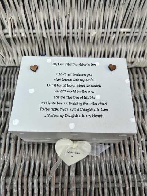 Personalised Box Special Daughter in Law Gift Any Name.. Birthday Present Christmas Trinket Jewellery Box - image 1